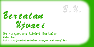 bertalan ujvari business card