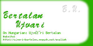 bertalan ujvari business card